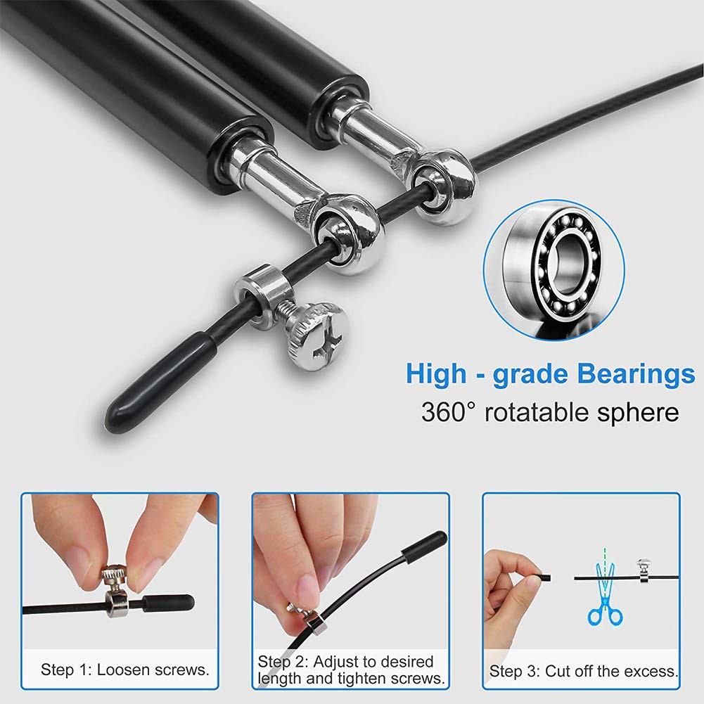 Easily Adjustable Fitness Skipping Ropes , Exercise Skipping Rope For Muscle Relex