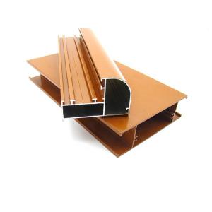 Quality Non - Toxic Fire Powder Coated Aluminium Extrusions 6063 T5 Deep Beige wholesale