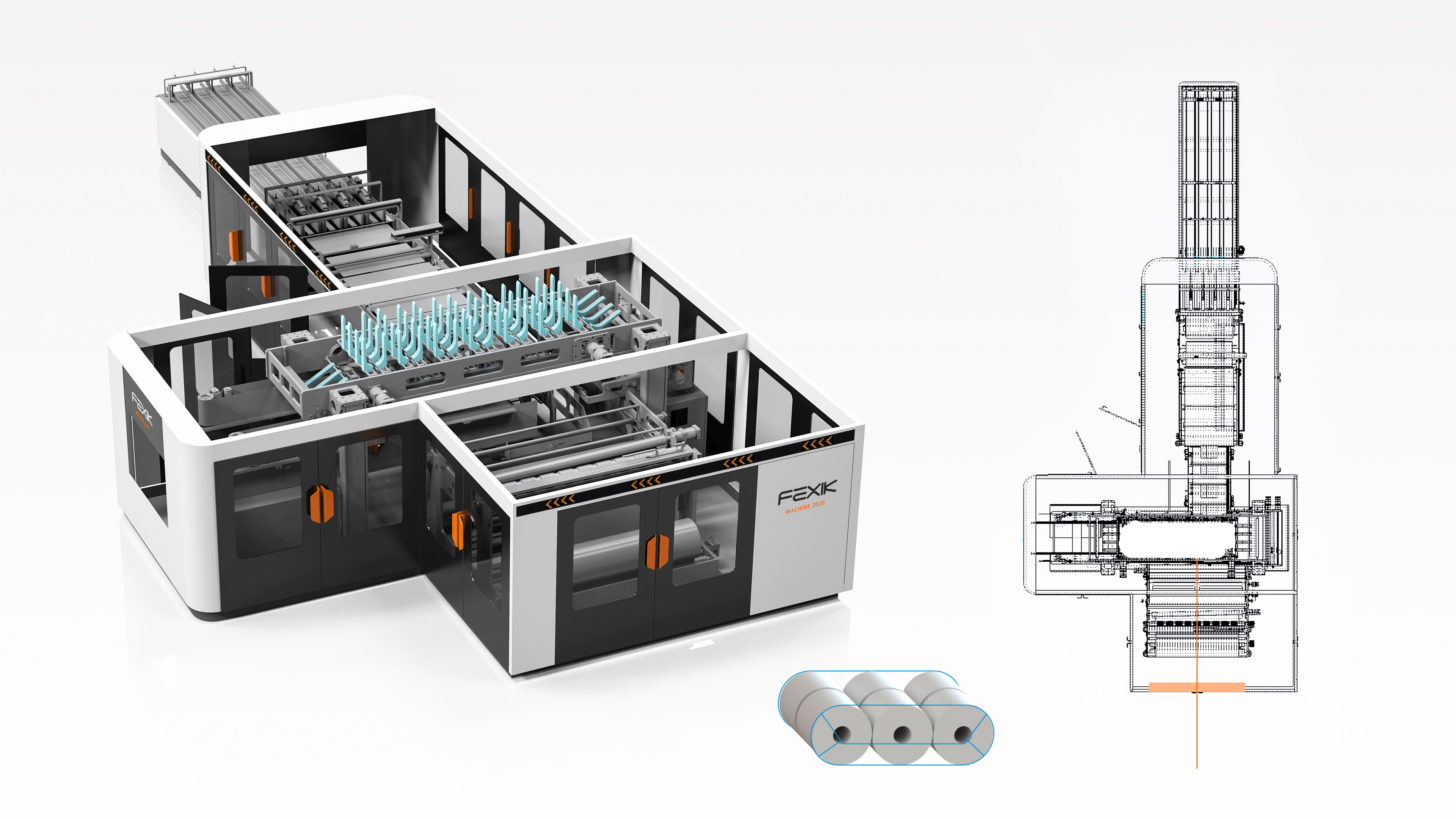 paper towel production machine tissue roll wrapping machine