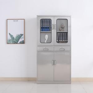 Quality Stainless Steel Commercial Hospital Medicine Display Cabinet With Two Drawers OEM Service wholesale