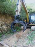 Hydraulic 360 Rotating Log Grapple For Excavator Q355B Material