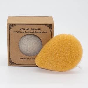 Quality Different Shapes Turmeric Powder Konjac Sponge For All Skin Cleaning wholesale