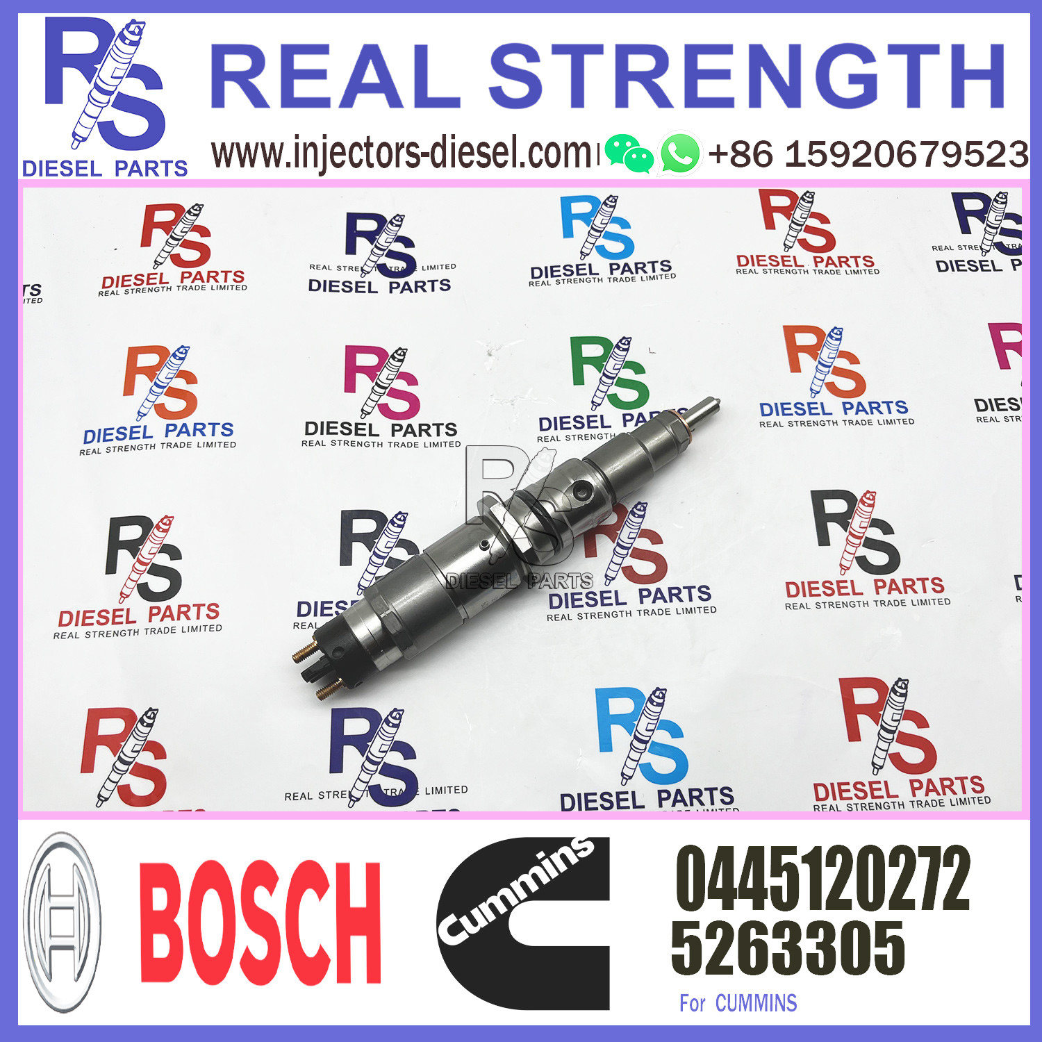 High Quality Diesel Fuel Injector 5263305 0445120272 For QSL8.9 QSC8.3 Engine