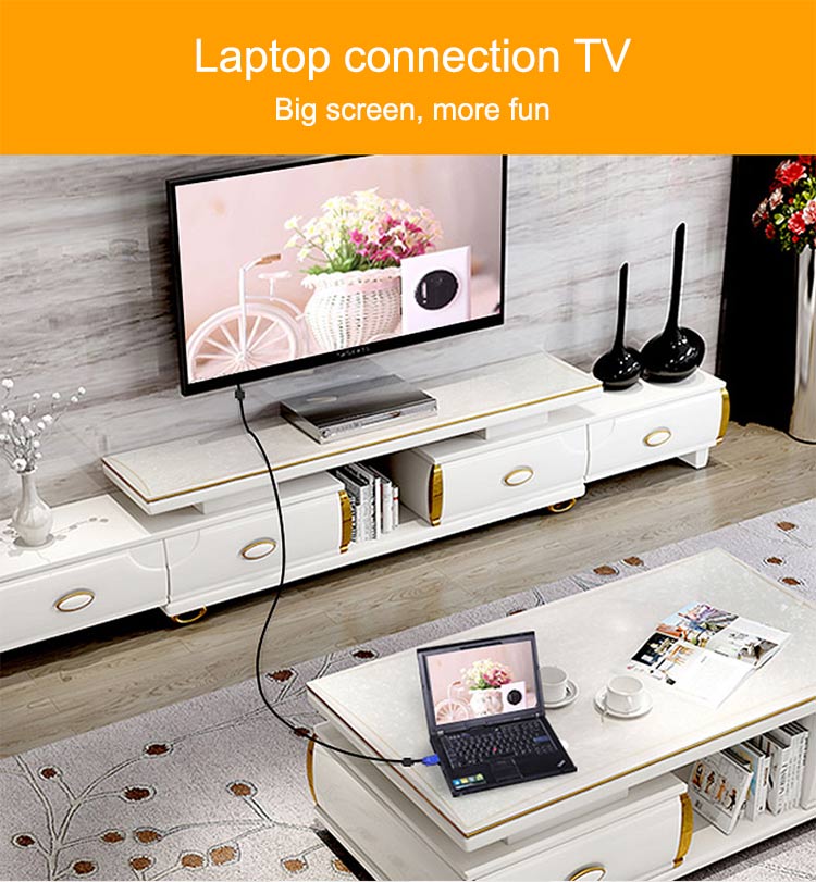 PC Computer Monitor VGA To VGA Cable 1.5m With Steel Conductor And Gold Plated