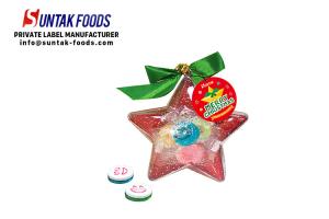 Quality Seasonal candy Christmas tree and star smile candy for promotion wholesale