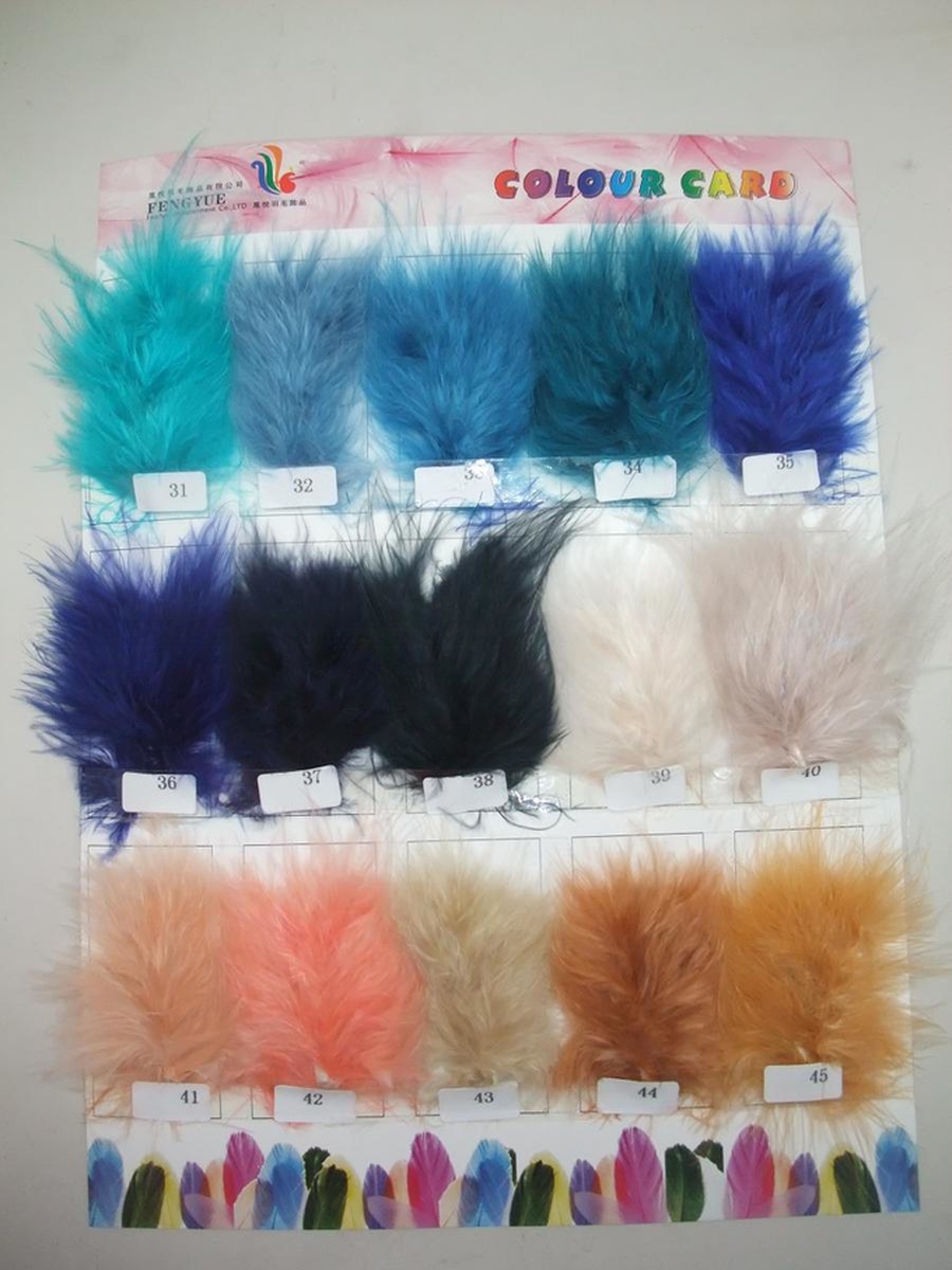 Dress Decoration Goose Feather Fringe Trim with Satin Ribbon Tapes and Dyed Pattern