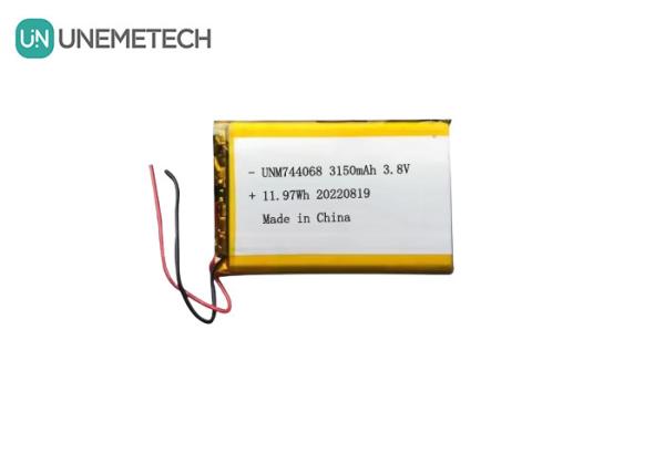 Rechargeable High Voltage Lipo Battery 3.8V 744068 3150mah Battery For GPS