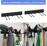 Stocked and Non-folding Aluminum Garden Yard Tool Storage Rack with Heavy Duty