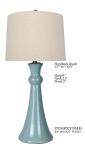 TC Porcelain Simple Modern Table Lamp 14*30.25" Blue White