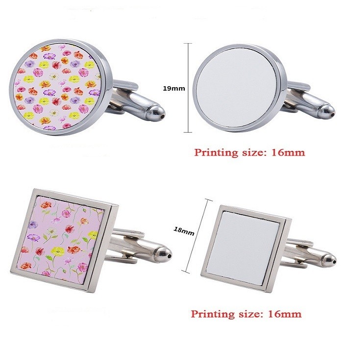 Personalized Sublimation Cufflink With Aluminum Insert For Sublimation Printing Custom Sublimation Blanks
