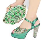 Leather Hook & Loop matching shoes with bag