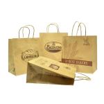 Custom Size Large Baking Bread Shopping Kraft Paper Bag with Customized Logo and