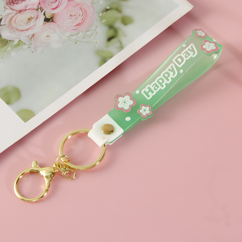 Cute Cartoon Keychain Charms For Girls And Boys , Bpa Free Customized Silicone Keychain Wristband