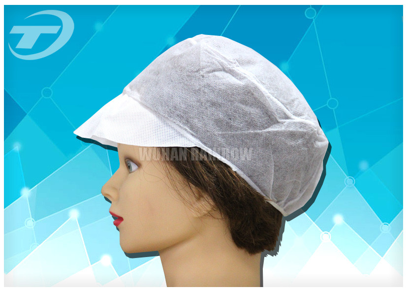Disposable non - woven work cap , light weight and breathable , designed for men