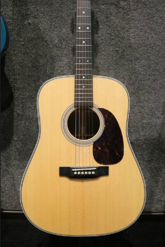Custom HD28 acoustic guitar replica nice workmanship ebony fretboard rosewood back side mahogany neck