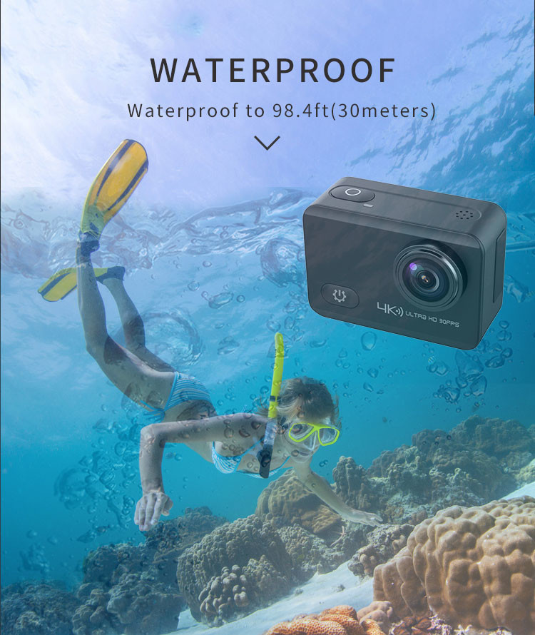 EIS Outdoor Sports Camera 8-128GB 4k Ultra HD DV Action 2.0 Inch