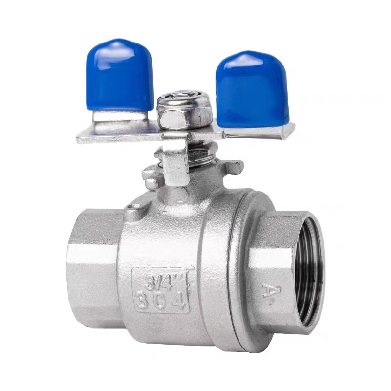 201/304 Stainless Steel Female Thread Butterfly Handle 2PC Ball Valve