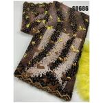 Party and Ghana Lace Fabric Styles Flocking Velvet Lace Senegal Dress with