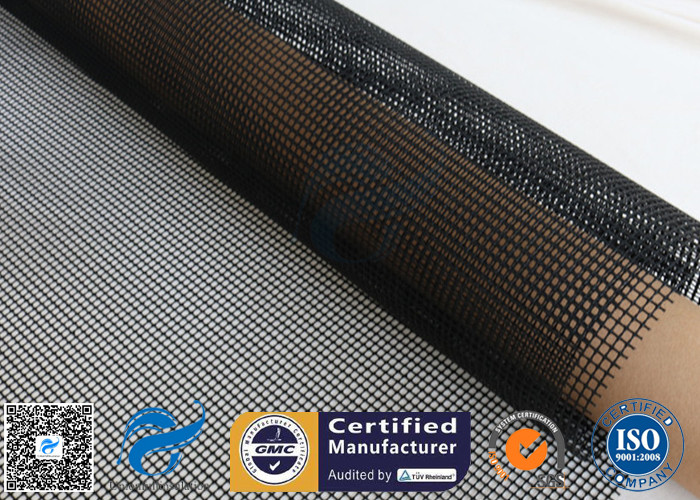 Black PTFE Coated Fiberglass Mesh Fabric 580GSM 4M Wide Conveyor Belt Sealing
