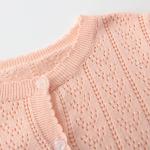 Summer Cotton Plain Knitted Cardigan Top Toddler Children Kids Girls Sweater