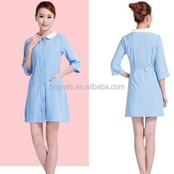 Manufacturers Poly/Cotton White Lab Coat Long Sleeve Doctor Nurse Beautician Coat Clothing Experimental Suits