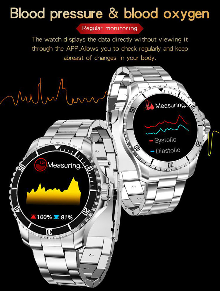 Bluetooth 5.0 1.28 Inch Smart Wristband Watch UI Interface