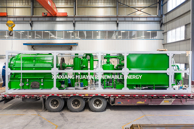 Container Type Waste Tyre Pyrolysis Plant Small Automatic Tyre To Diesel