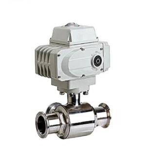 Quality 2 Way 3 PC Clamp Connection Stainless Steel Electric Ball Valve wholesale
