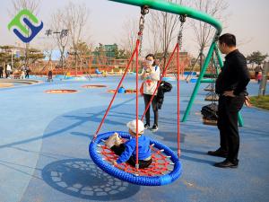 Quality 100cm Nest Outdoor Spider Web Swing Round Swing Customized For Playground wholesale