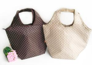 Quality White Polka Dot Insulated Cooler Lunch Bag Ladies Tote Bags wholesale