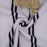 Striped Yarn Dyed Shirt Fabric 220gsm Pure Cotton Sweat Absorbing Knitted