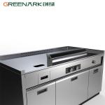 High-Efficiency Teppanyaki Grill with 20mm Food-Grade Alloy Steel Countertop &