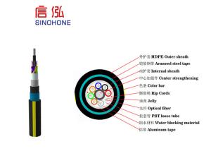 Quality Direct Buried Loose Tube Fiber Cable Customized Length Stretch Proof wholesale