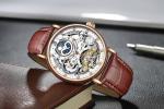 Auto Date Leather Wrist Watch Hardness Mineral Glass 30M Daily Waterproof