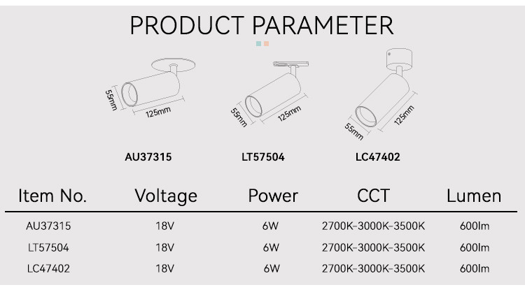 Plastic Black Surface Mounted Downlight 2700K-3000K-DTW Environmentally Friendly