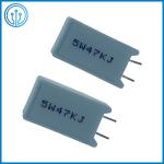 SQM Through Hole Ceramic Cased Cement Fixed Wirewound Power Resistor 5W 47K 5%