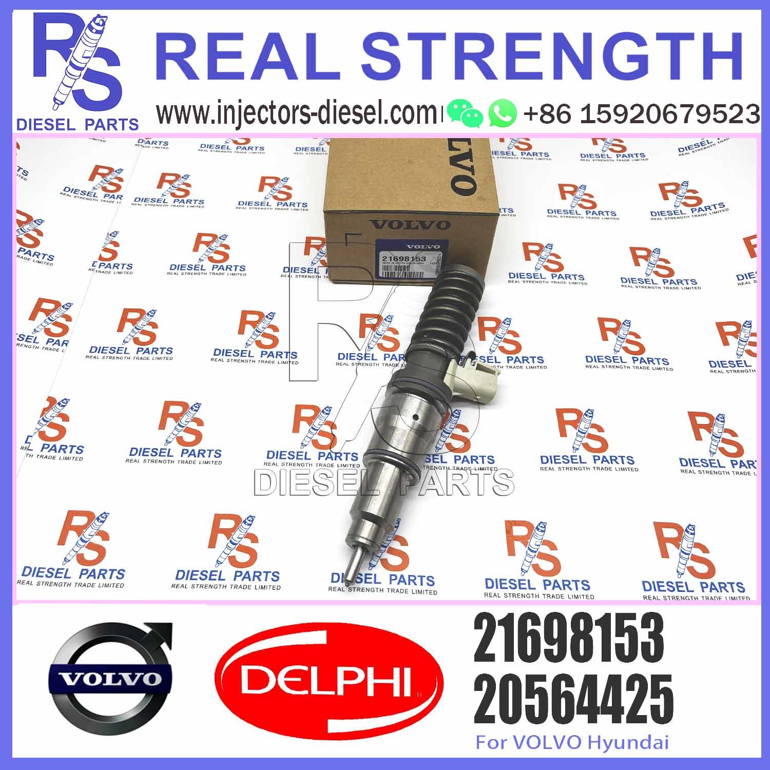 21698153 Diesel Engine Fuel Injector 21698153 BEBE5H01001 for HDE16 EURO 5 21636766 22052772 21698153