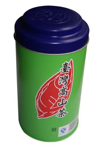 High Mountain Tinplate Tin Tea Canisters , Paper Insert Metal Caddy
