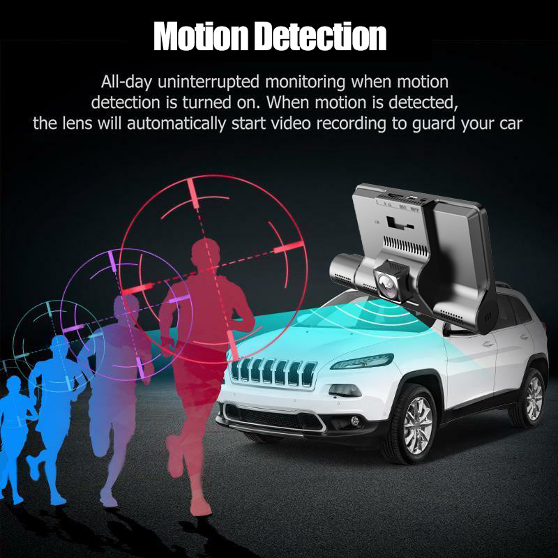 AVI Mini 3 Lens Car DVR Dash Cam Recorder HD 4 Inch GC2053 Sensor