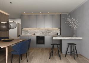 Quality Modern Design Kitchen Cabinet Acrylic Surface Treatment Environmental Friendly wholesale