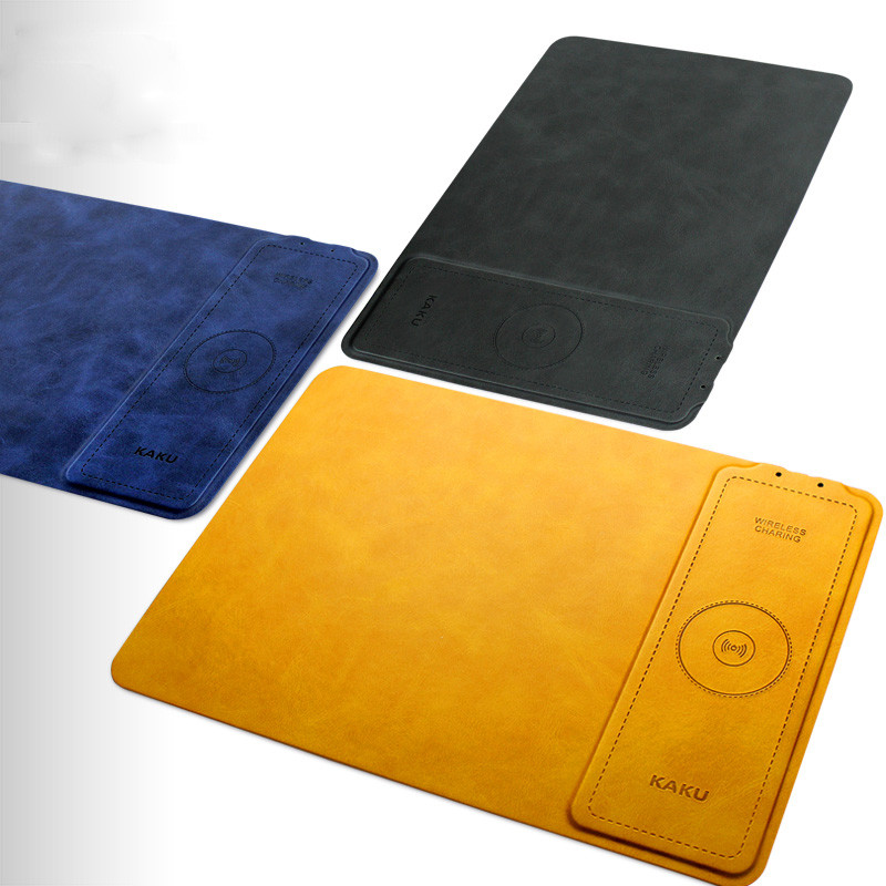MOUSE PAD WIRELESS CHARGER 10w universal compatible Leather fast qi wireless charging charger mouse pad for Apple iPhone