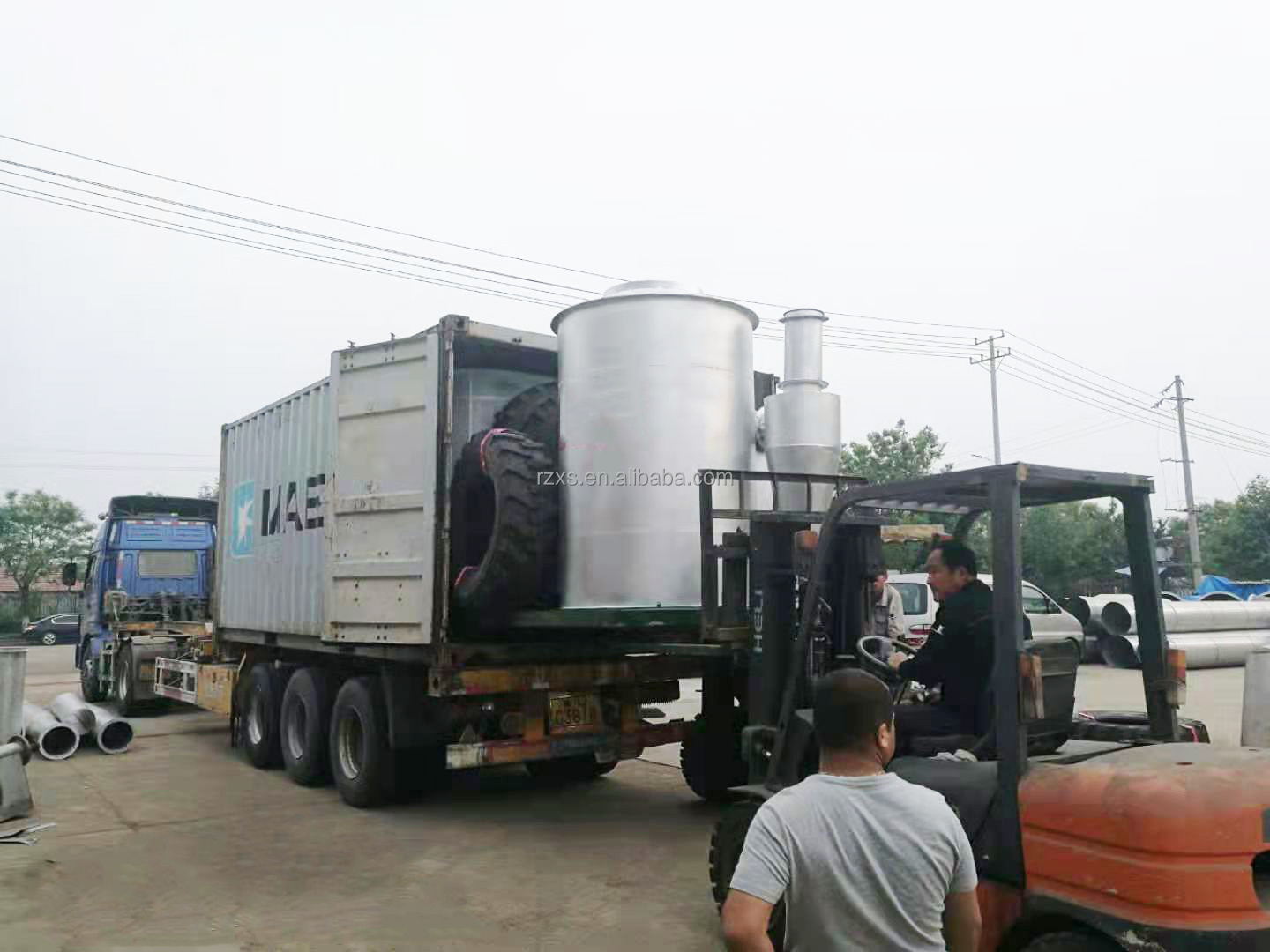 Mechanical Paddy Dryer Machine for Small Scale 5HGN-50B-4 Mini Mobile Rice Mill Plant