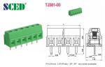 Pitch 3.5mm 3.81mm PCB Screw Terminal Block Brass Terminal Green Rail Transporta