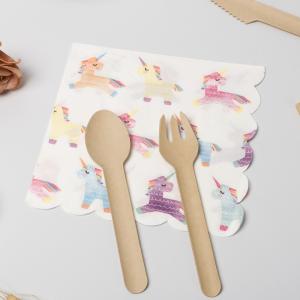 Quality Dining Room Biodegradable Disposable Cutlery Festive Party Unicorn Paper Napkin wholesale