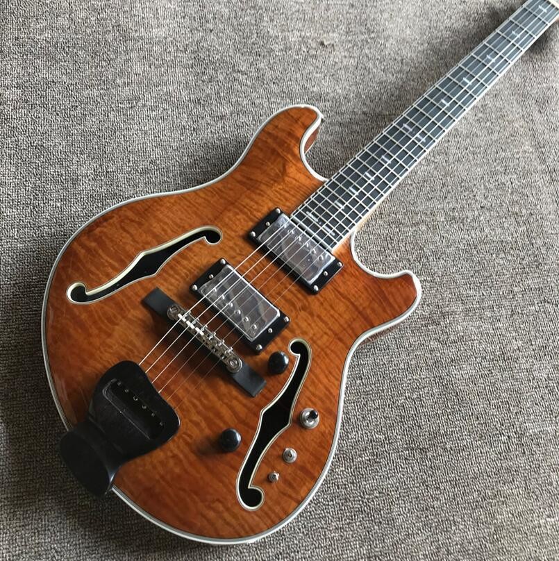 Custom F Hole Rosewood Fingerboard Electric Guitar in Kinds Color
