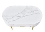 Fashionable Rubber Wood Frame TV Unit Coffee Table Set