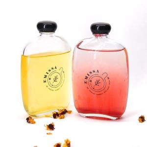 Quality Airtight Freezer Safe Juice Bottles Kombucha Glass Bottles Square wholesale