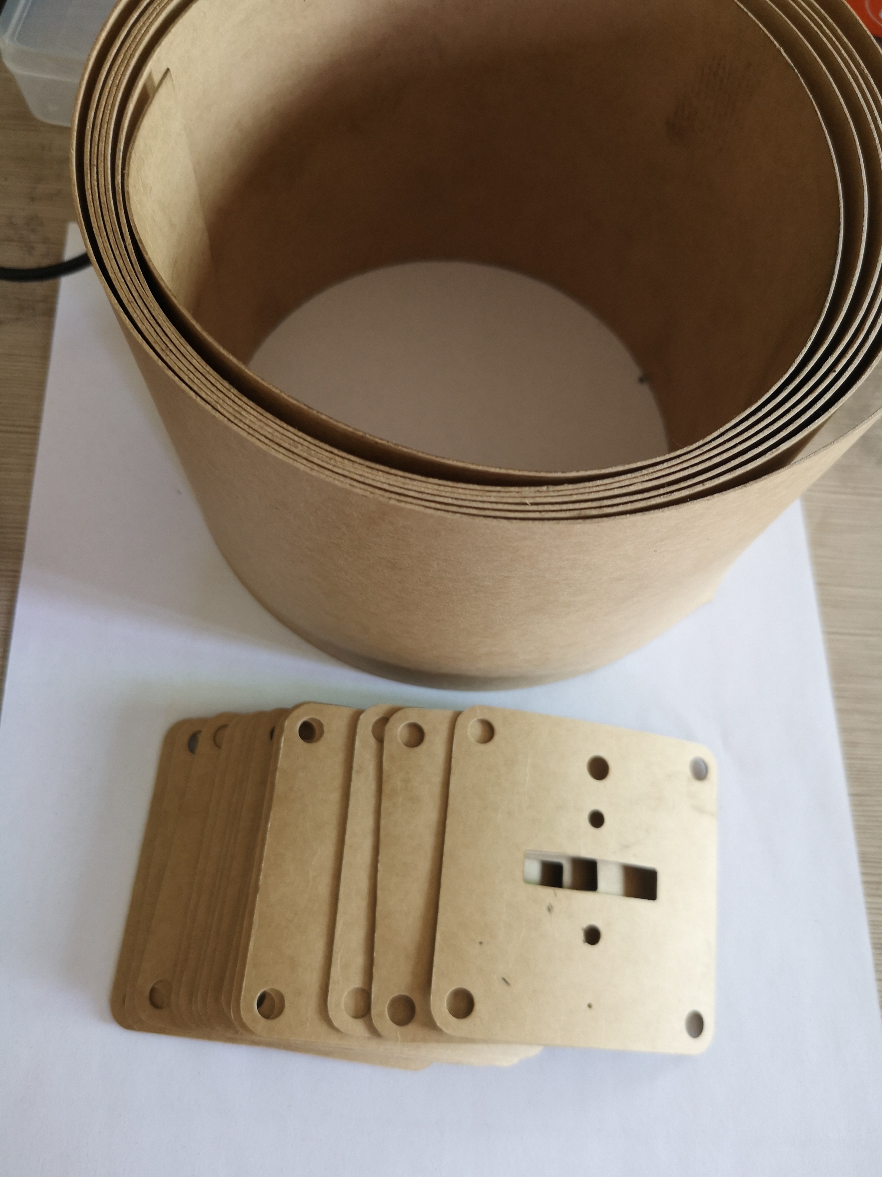 Precision Die-Cut Insulating Paper Gasket - High-Strength Kraft Fiberboard Pad with Multiple Holes for Electrical, Automotive, and Hardware Applicatio