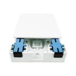 Gray 2 Cores UPC Plastic Fiber Optic Faceplate Socket Panel for Indoor FTTH