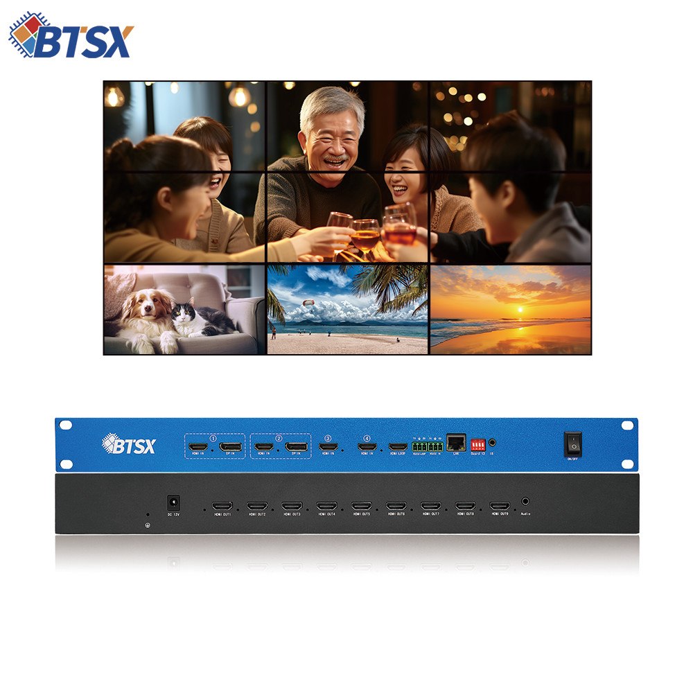 3*3 Multi-Screen Display for Video Conferencing | 4K60 HDMI Processor